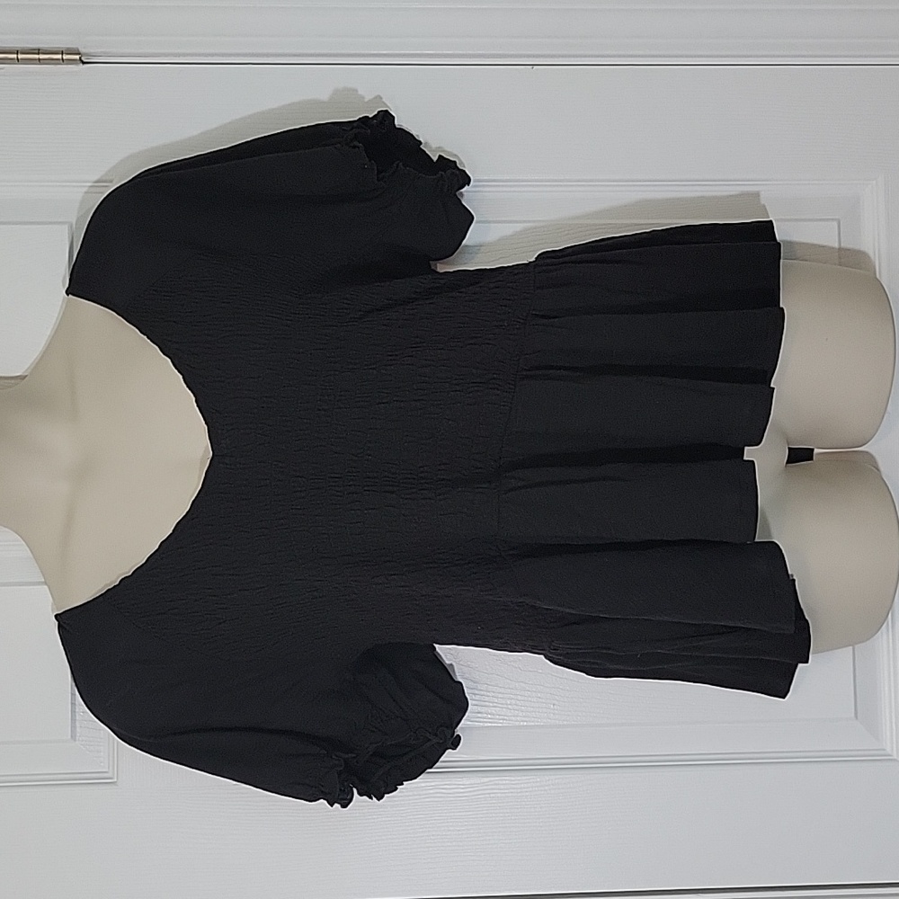 Torrid Cotton Modal Slub Smocked Short Sleeve Babydoll Plus Size 3 NWT - Picture 6 of 9